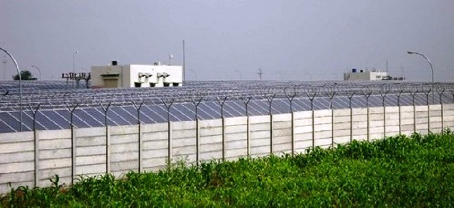 Solar Power Plant Boundary Wall